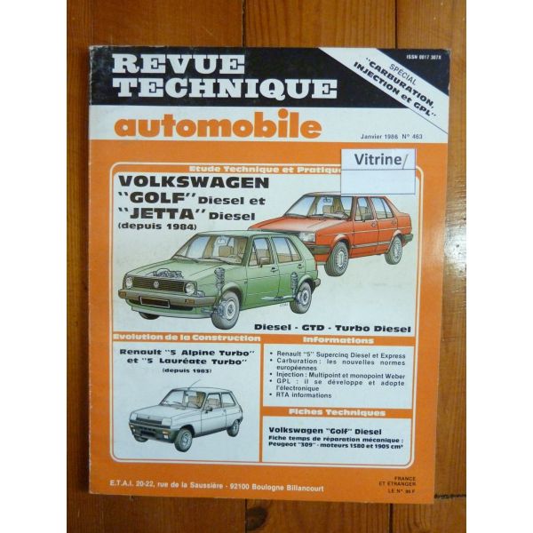 Golf Jetta Die 84- Revue Technique Volkswagen