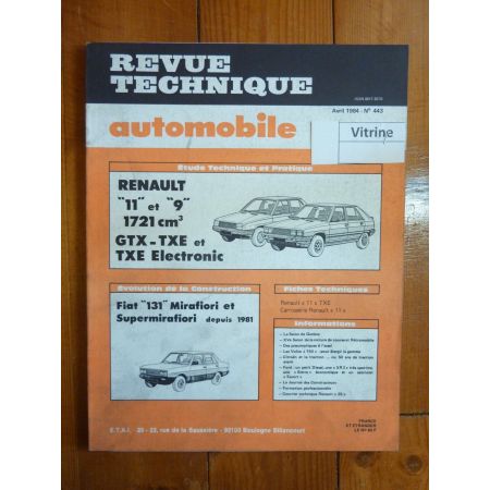 R9 R11 1721cm3 Revue Technique Renault