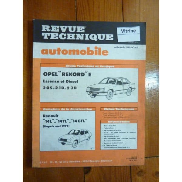 REKORD E Revue Technique Opel