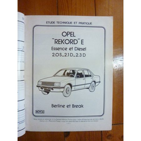 REKORD E Revue Technique Opel