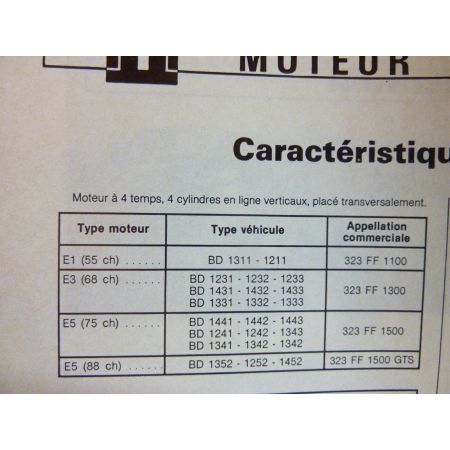 323 Traction AV Revue Technique Mazda