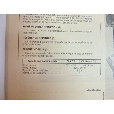 305 GT Revue Technique Peugeot