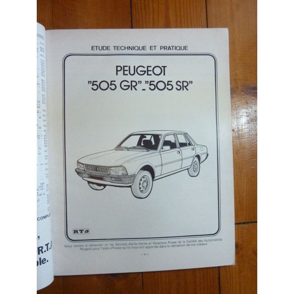 Revue Technique Manuel D'atelier Peugeot 505 - Pour Modèles 2.2 GTI, 1.8, 2.0, 2.5 D, TD, Etc.