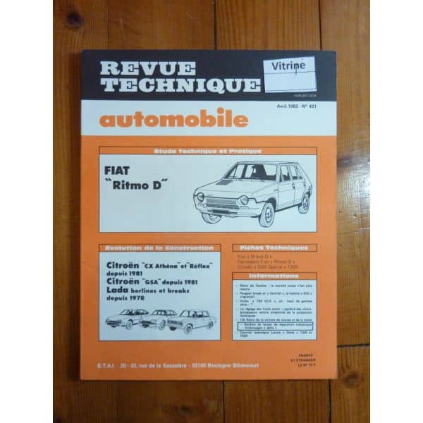 Ritmo D Revue Technique Fiat