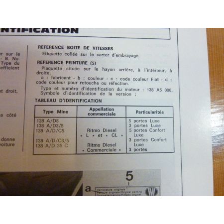 Ritmo D Revue Technique Fiat