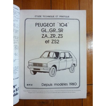 104 mod 80 Revue Technique Peugeot