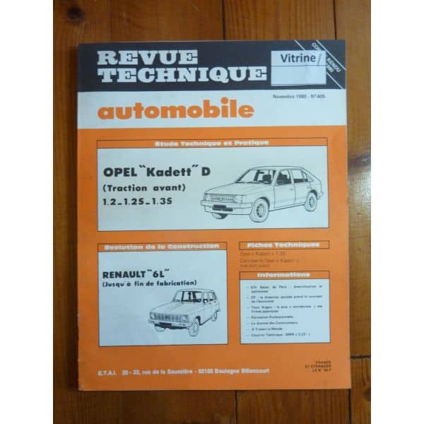 KADETT E Revue Technique Opel