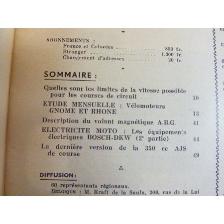 Velomoteur R. Revue Technique moto Gnome Rhone