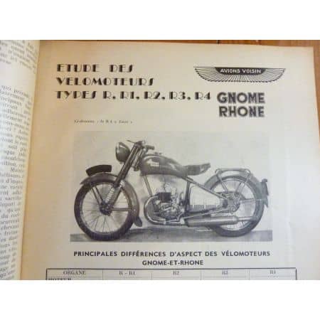 Velomoteur R. Revue Technique moto Gnome Rhone