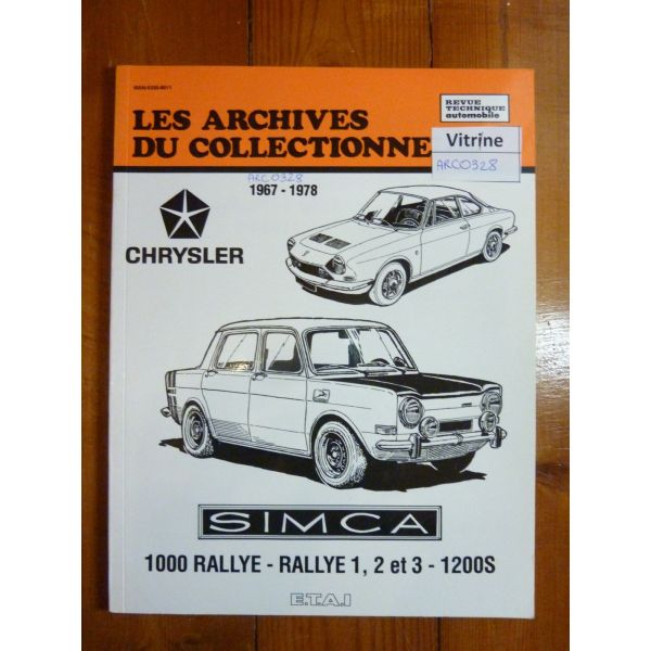 1000 Rallye 1 2 3  Revue Technique Simca