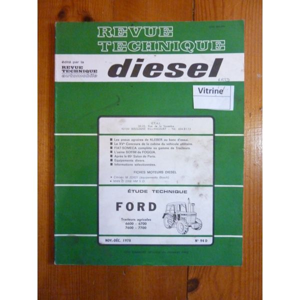 6600 6700 7600 7700 Revue Technique Agricole Ford