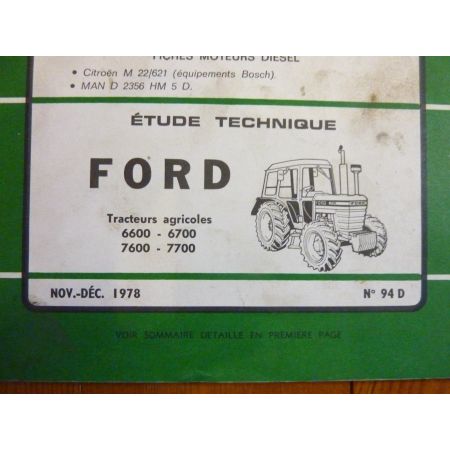 6600 6700 7600 7700 Revue Technique Agricole Ford