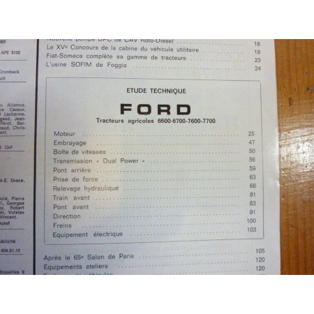 6600 6700 7600 7700 Revue Technique Agricole Ford