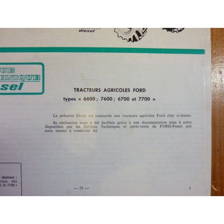6600 6700 7600 7700 Revue Technique Agricole Ford