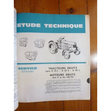 D25 D30L D40L Revue Technique Agricole Deutz