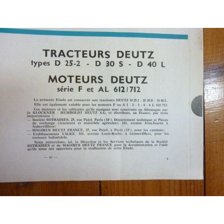 D25 D30L D40L Revue Technique Agricole Deutz