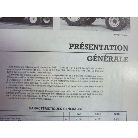 MERCATOR SENATOR 946 1046 1246 Revue Technique Agricole IH