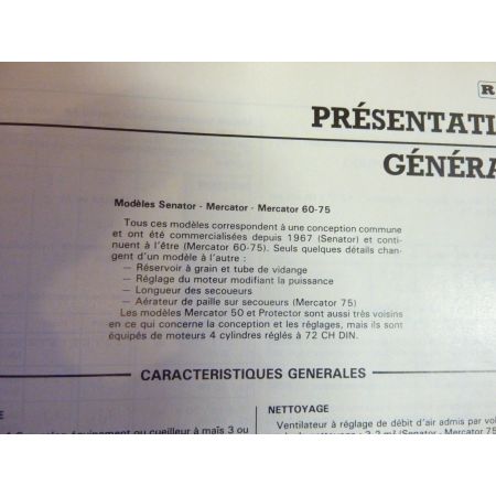 MERCATOR SENATOR 946 1046 1246 Revue Technique Agricole IH