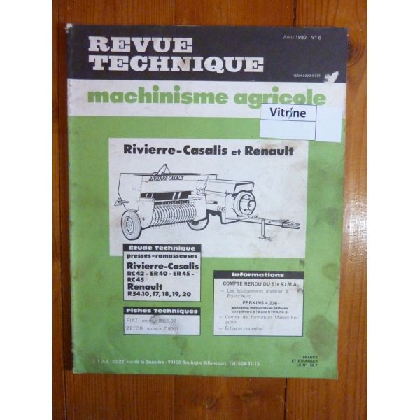 RC4x ER4x R54.1x Revue Technique Agricole Renault