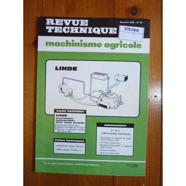 BPV 35S à 100S  Revue Technique TP Linde