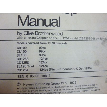 125 Revue Technique Haynes Honda