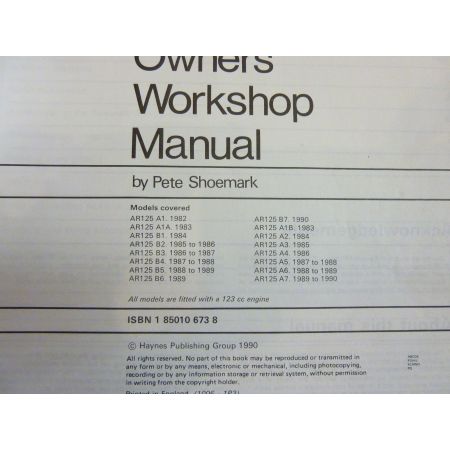 AR125 Revue Technique Haynes Kawasaki