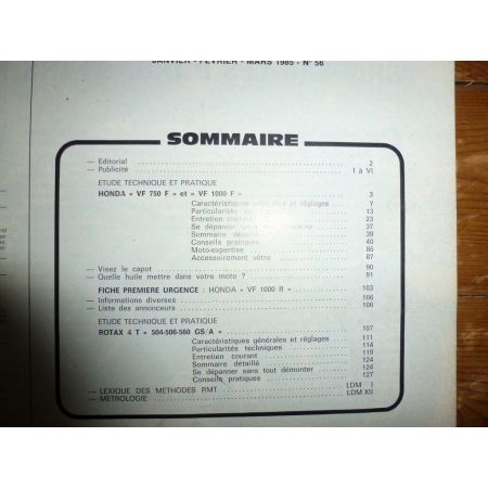 VF1000F VF750F Rotax Revue Technique moto Honda 
