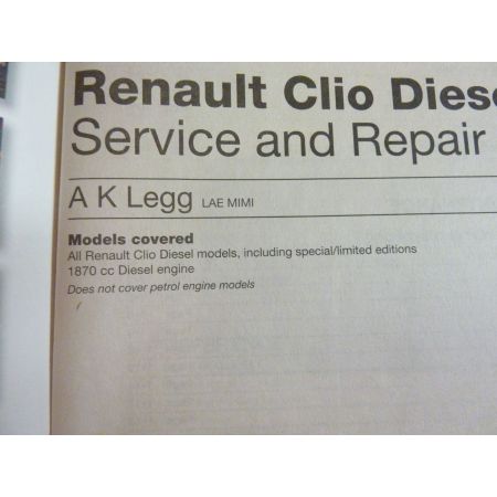Clio Diesel 91-96 Revue Technique Haynes renault