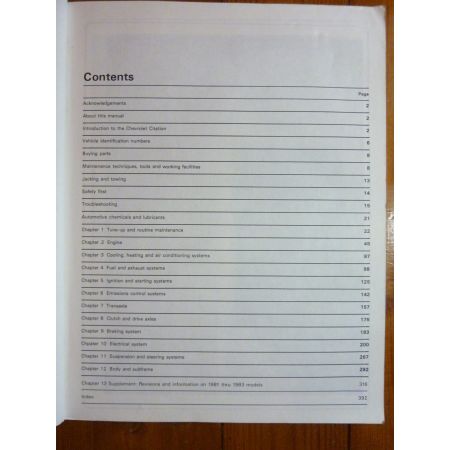 Citation 80-83 Revue Technique Haynes Chevrolet