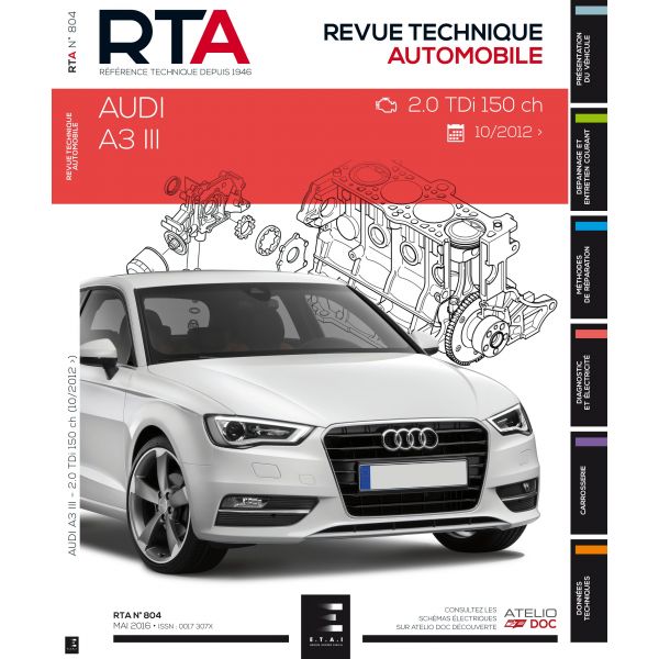 A3 Ph 3 dep 06/12 Revue Technique Audi
