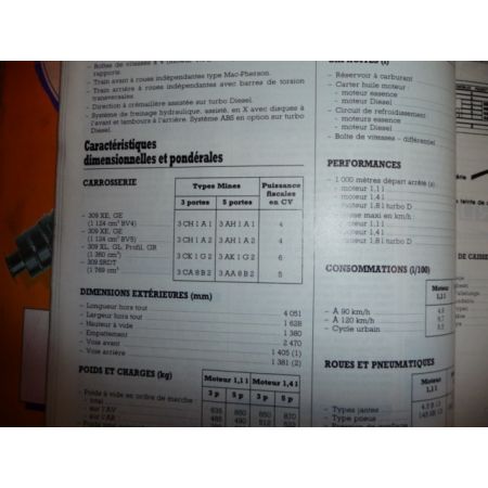 309 "90" Revue Technique Peugeot