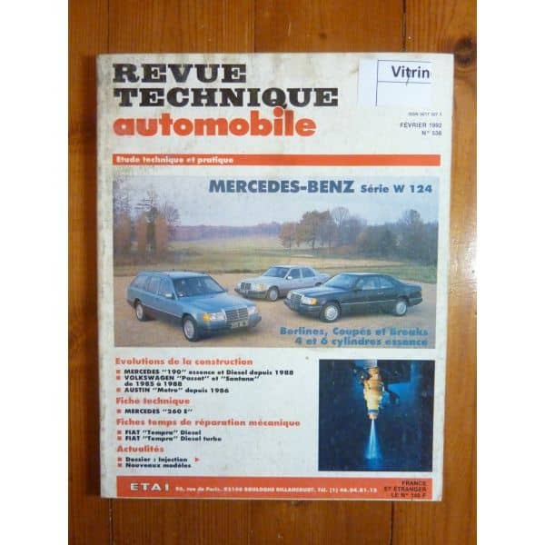 MERCEDES-BENZ W124 200,230,260,300 4 et 6 cylindres