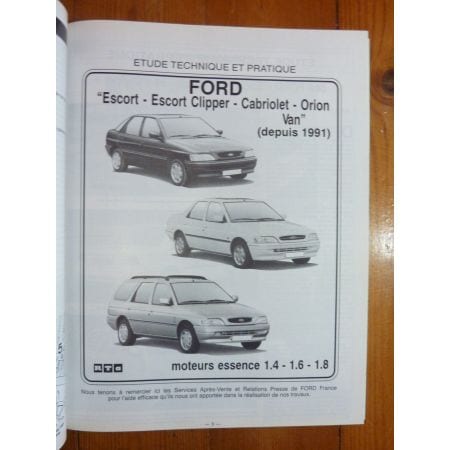 Escort Orion Ess 91- Revue Technique Ford