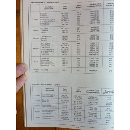 Escort Orion Ess 91- Revue Technique Ford