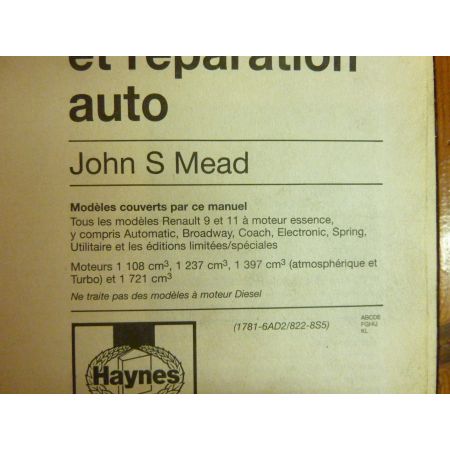 R9 R11 81-88 Revue Technique Haynes Renault