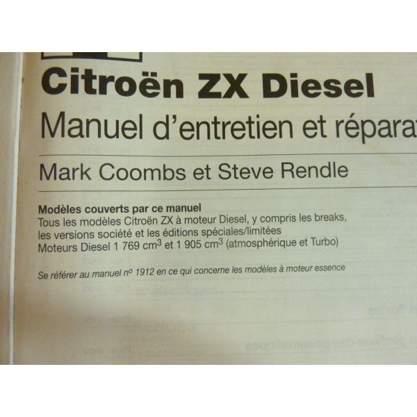 ZX Die Revue Technique Haynes Citroen