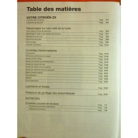 ZX Die Revue Technique Haynes Citroen