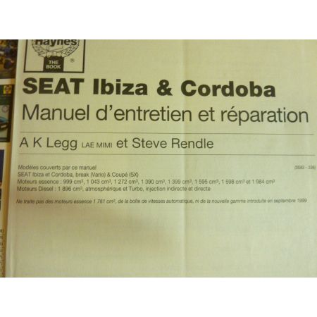 IBIZA CORDOBA Revue Technique Haynes Seat