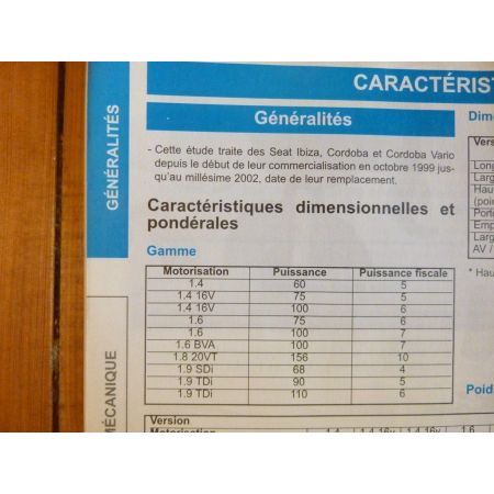 Cordoba Vario 99-02 Revue Technique Seat