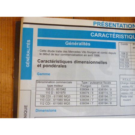 Vito 96-03 Revue Technique Mercedes