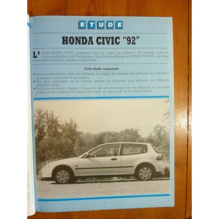 Civic 92 Revue Technique Honda