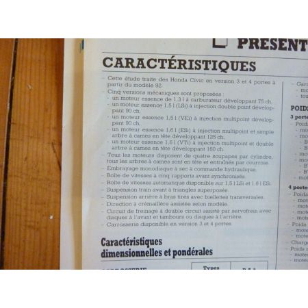 Civic 92 Revue Technique Honda