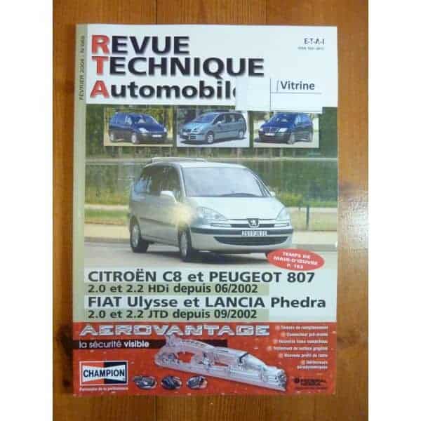 C8 807 Ulysse Phedra Revue Technique Citroen Fiat Peugeot