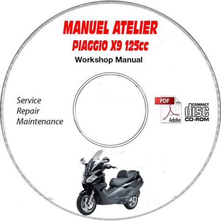 X9 EVO 125  Manuel Atelier CDROM PIAGGIO Revue technique