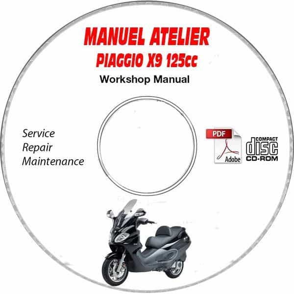 X9 EVO 125  Manuel Atelier CDROM PIAGGIO Revue technique