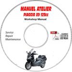 X9 EVO 125  Manuel Atelier CDROM PIAGGIO Revue technique