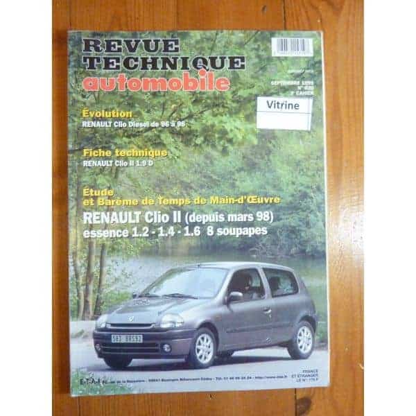 Clio II 98- Revue Technique Renault
