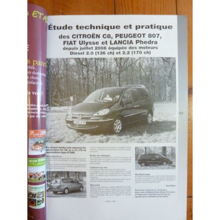 C8 Ulysse 2 Phedra 807 02- Revue Technique Citroen Fiat Lancia Peugeot