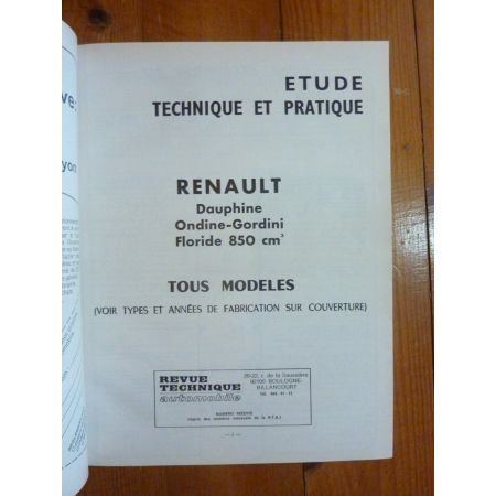 Dauphine gord Floride Revue Technique Les Archives Du Collectionneur Renault