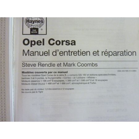 Corsa Revue Technique Haynes Opel